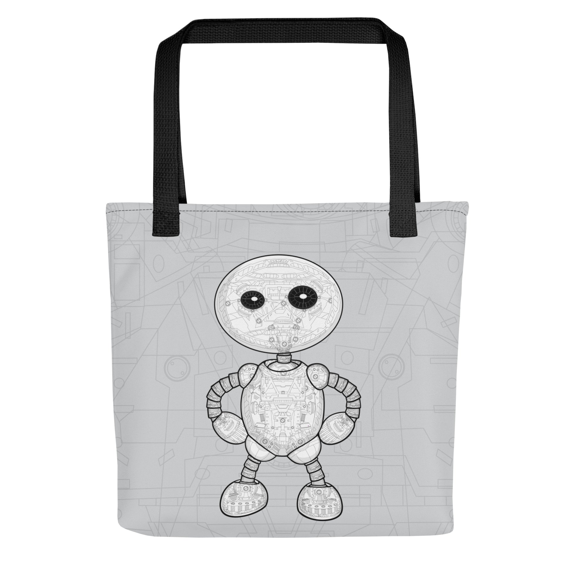  Ikaru Mechanical tote bag, original character all-over print design