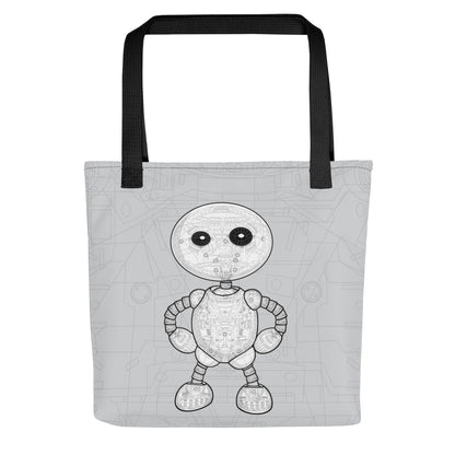  Ikaru Mechanical tote bag, original character all-over print design