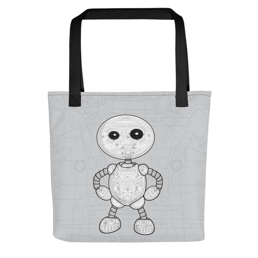  Ikaru Mechanical tote bag, original character all-over print design