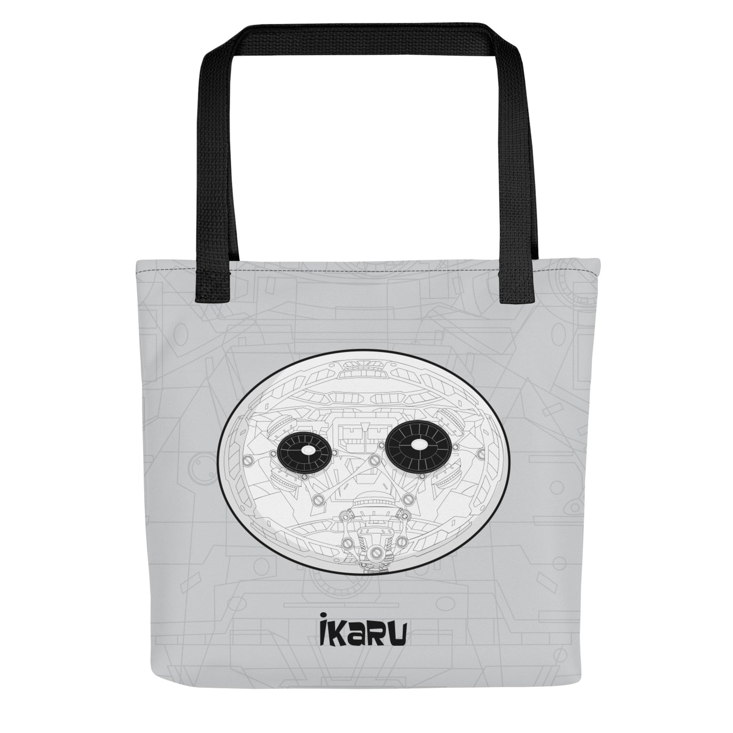 Ikaru Mechanical tote bag, original character all-over print design