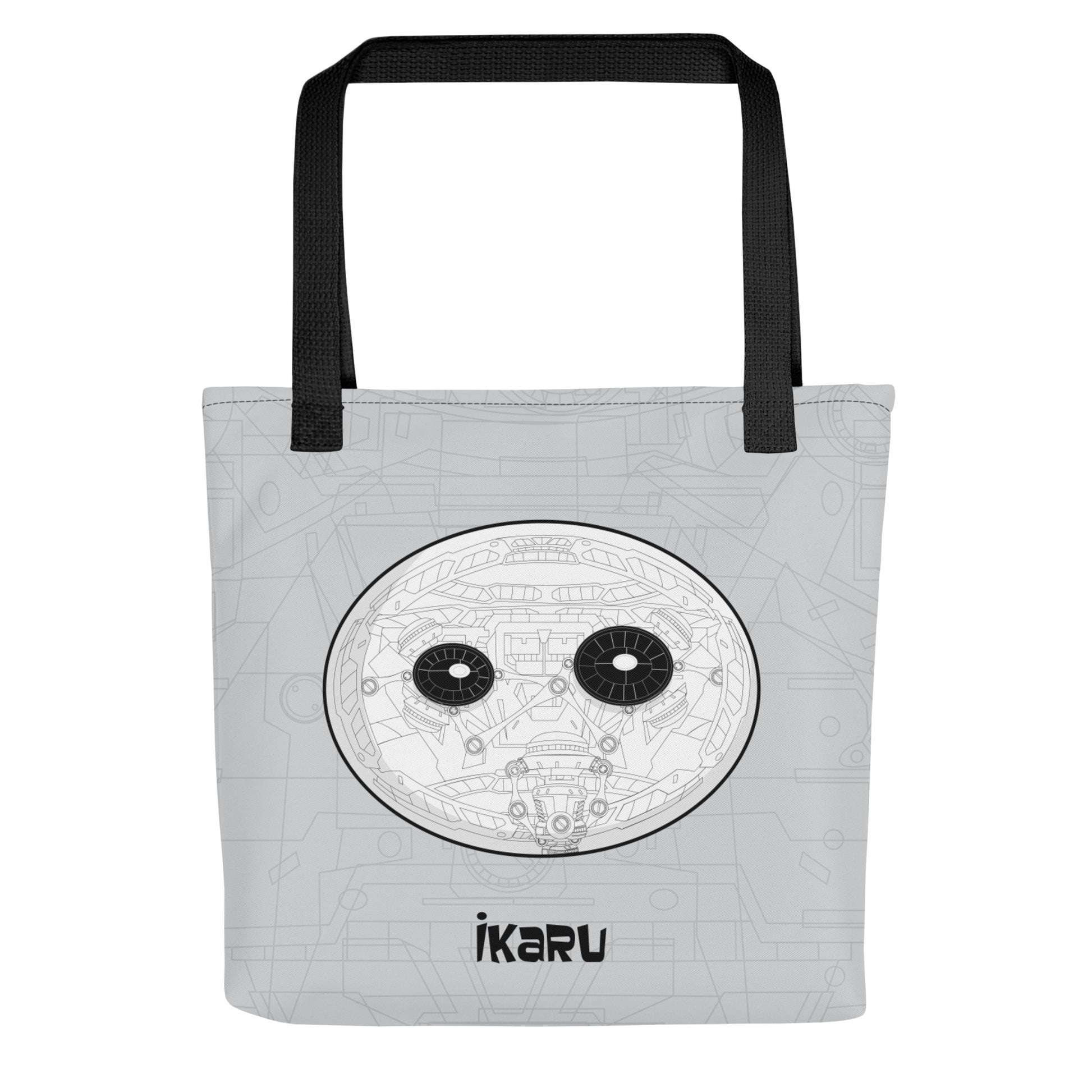  Ikaru Mechanical tote bag, original character all-over print design