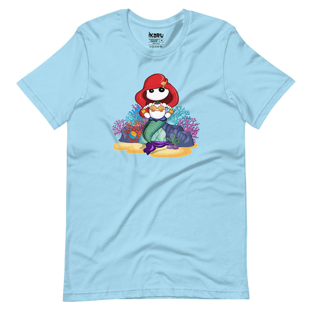 Ikaru Mermaid graphic t-shirt, original character illustration