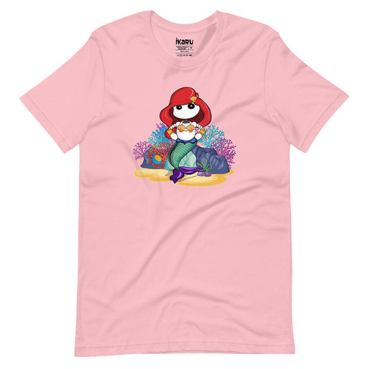 Ikaru Mermaid graphic t-shirt, original character illustration