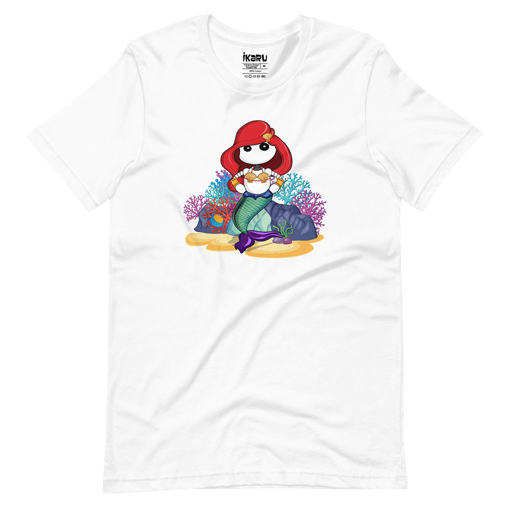 Ikaru Mermaid graphic t-shirt, original character illustration
