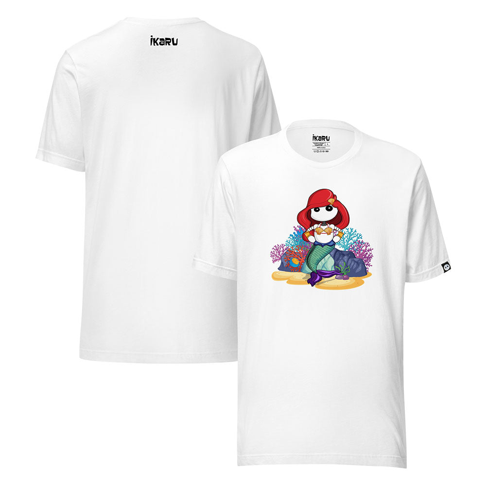 Ikaru Mermaid graphic t-shirt, original character illustration