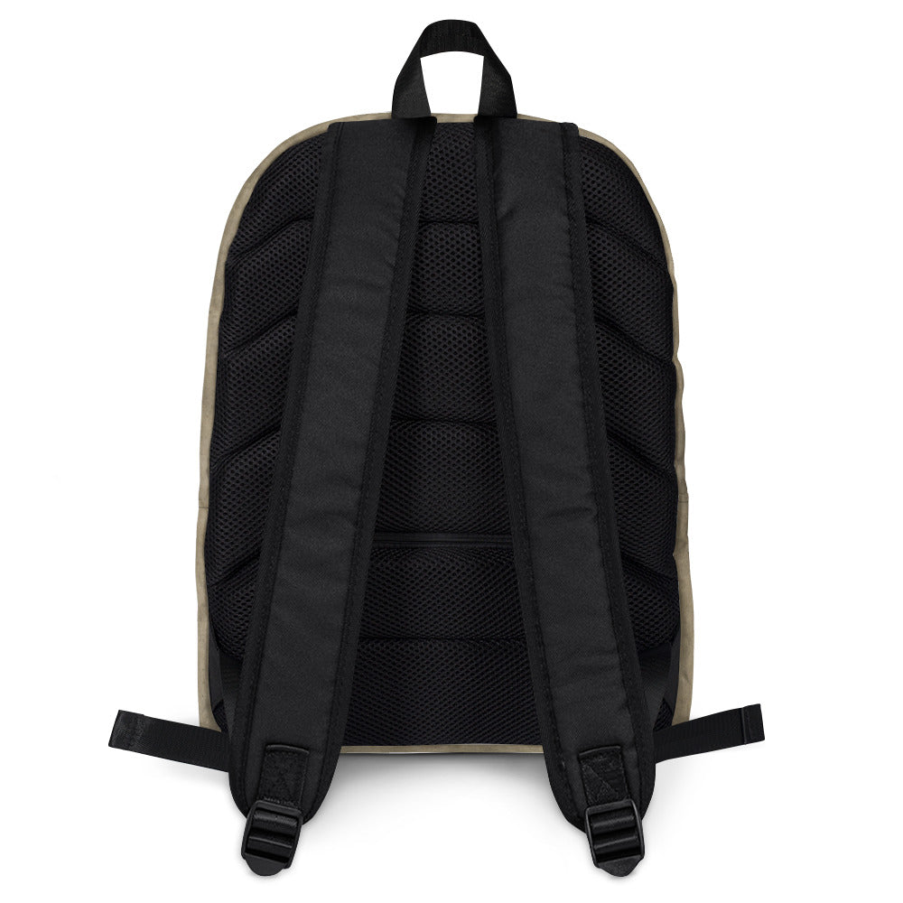 Ikaru Military backpack, original character all-over print design