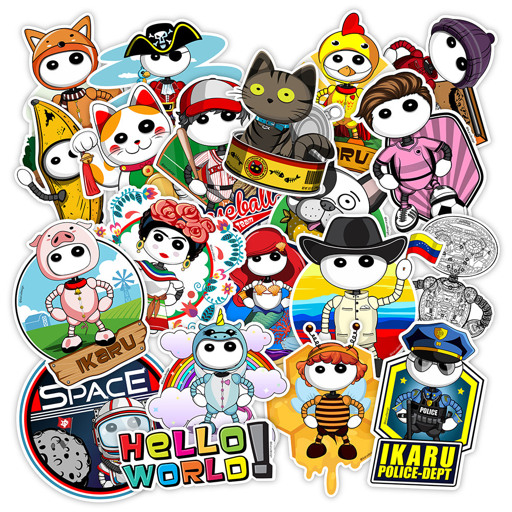 Ikaru Mystery sticker, surprise original character design