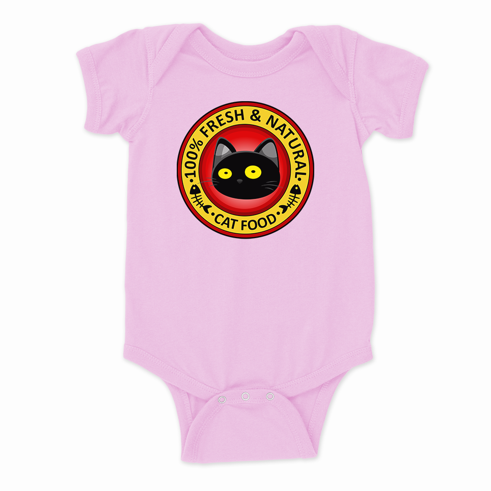  Ikaru Blacky Cat Food baby onesie, original character design