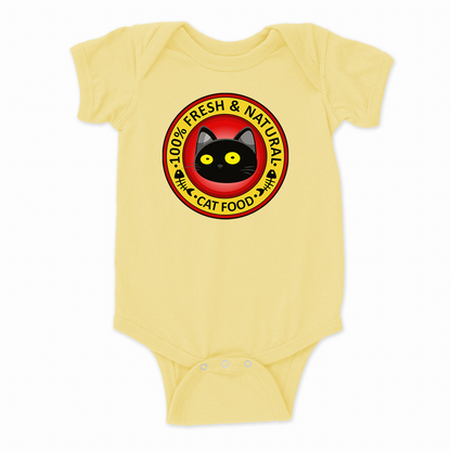  Ikaru Blacky Cat Food baby onesie, original character design