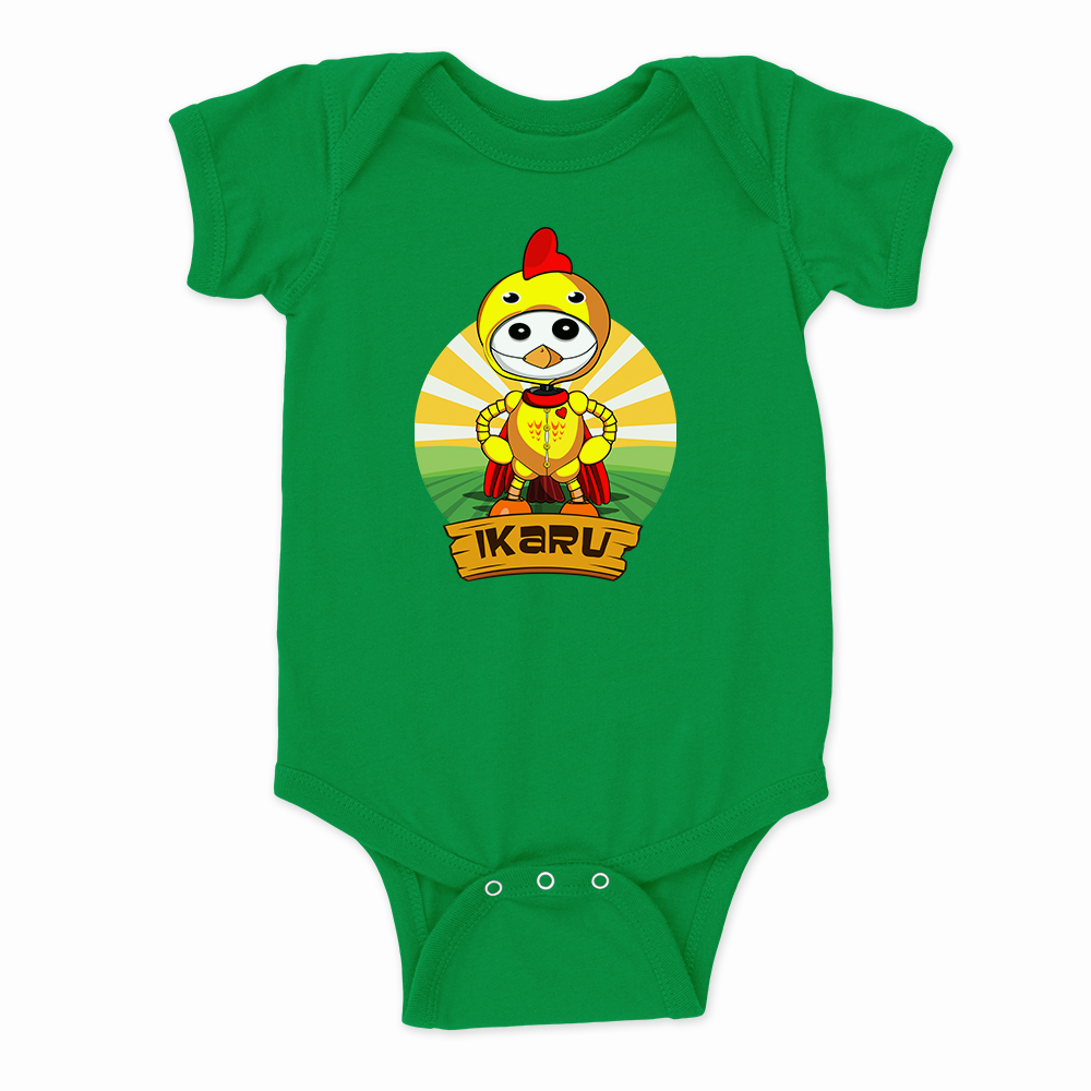 Ikaru Chicken baby onesie, original character design