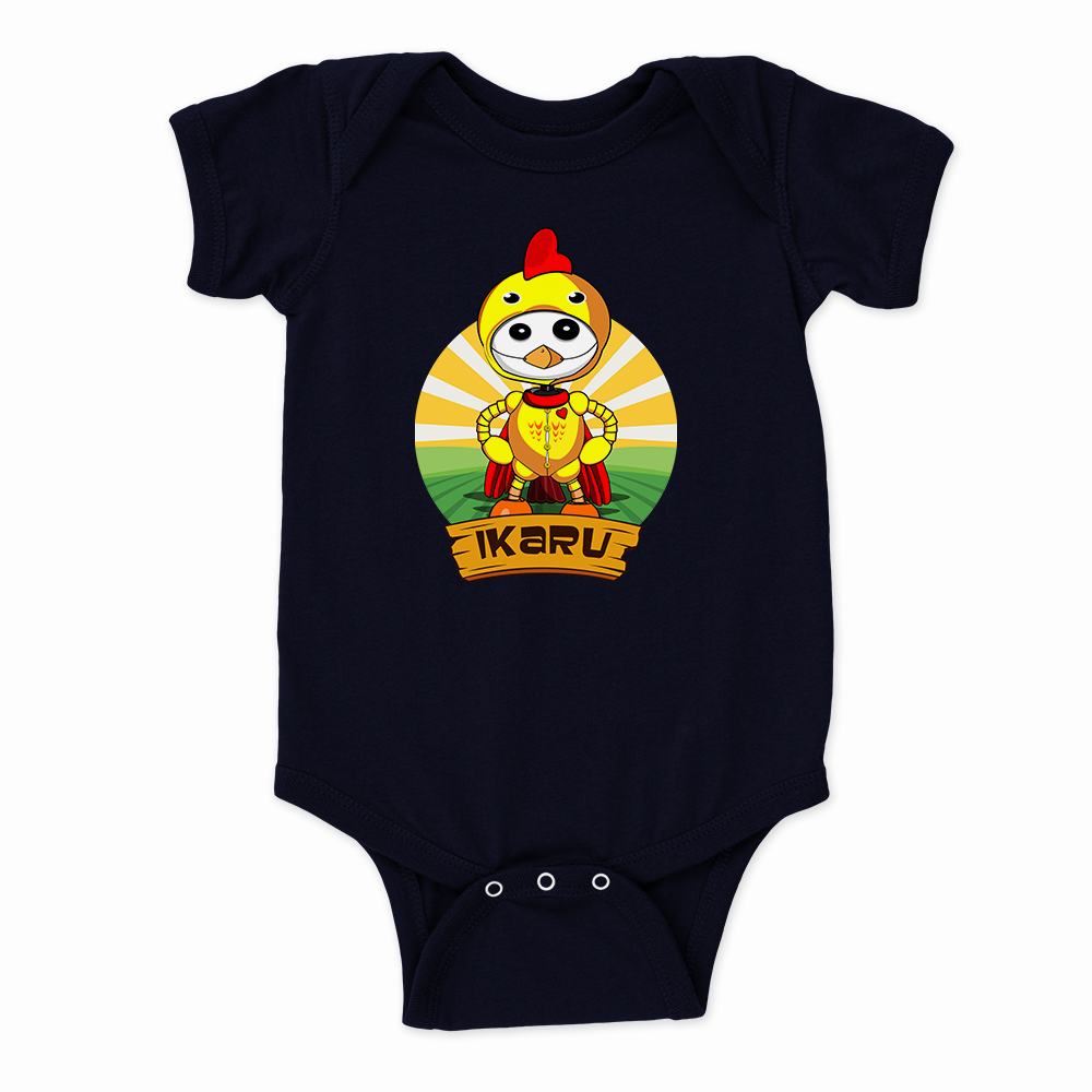 Ikaru Chicken baby onesie, original character design