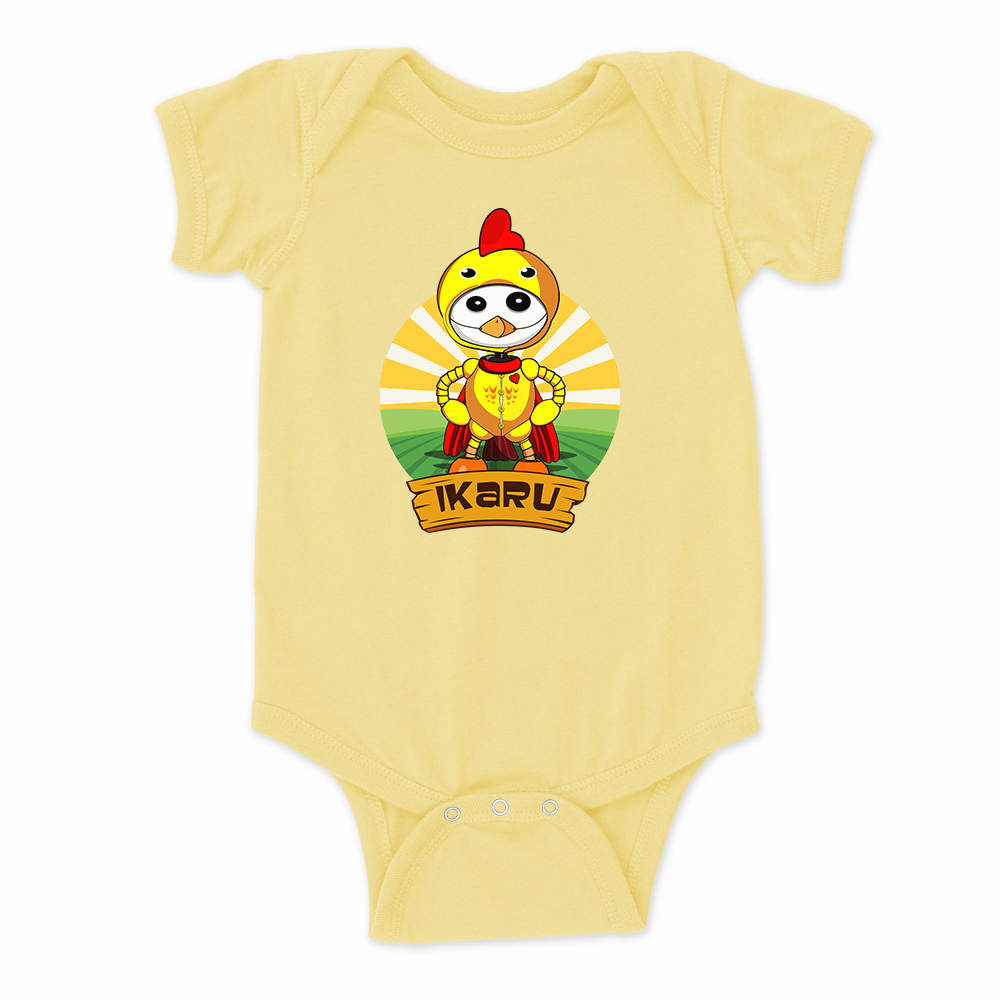 Ikaru Chicken baby onesie, original character design