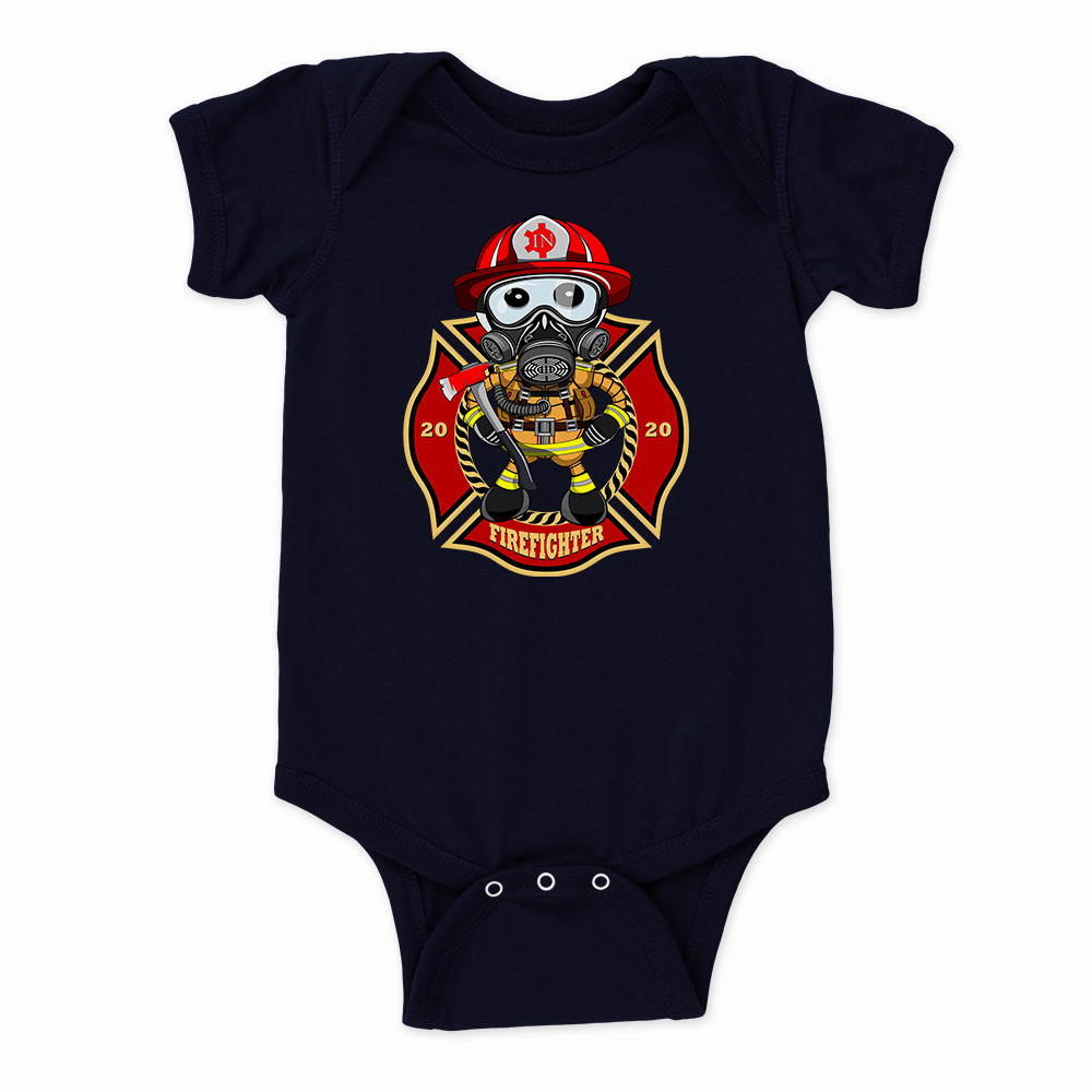 Ikaru Firefighter baby onesie, original character design