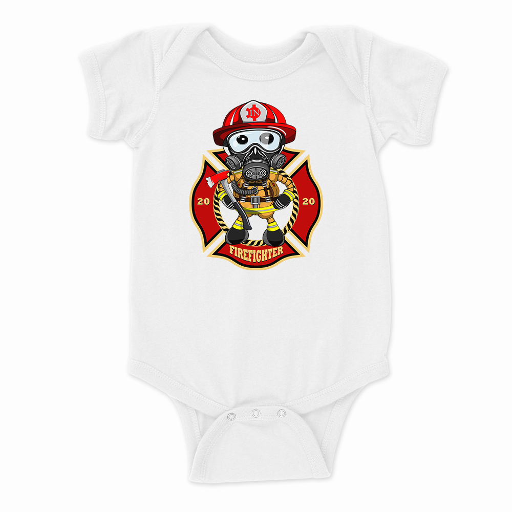 Ikaru Firefighter baby onesie, original character design