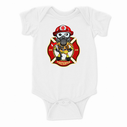 Ikaru Firefighter baby onesie, original character design
