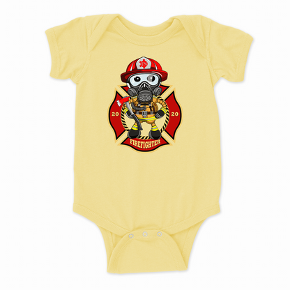 Ikaru Firefighter baby onesie, original character design
