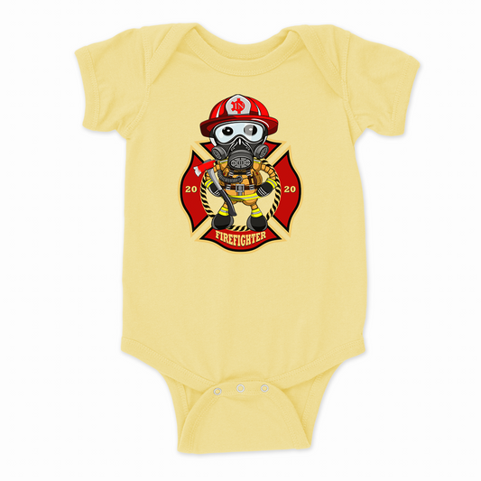 Ikaru Firefighter baby onesie, original character design