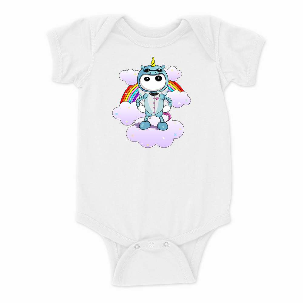  Ikaru Unicorn PJ's baby onesie, original character design