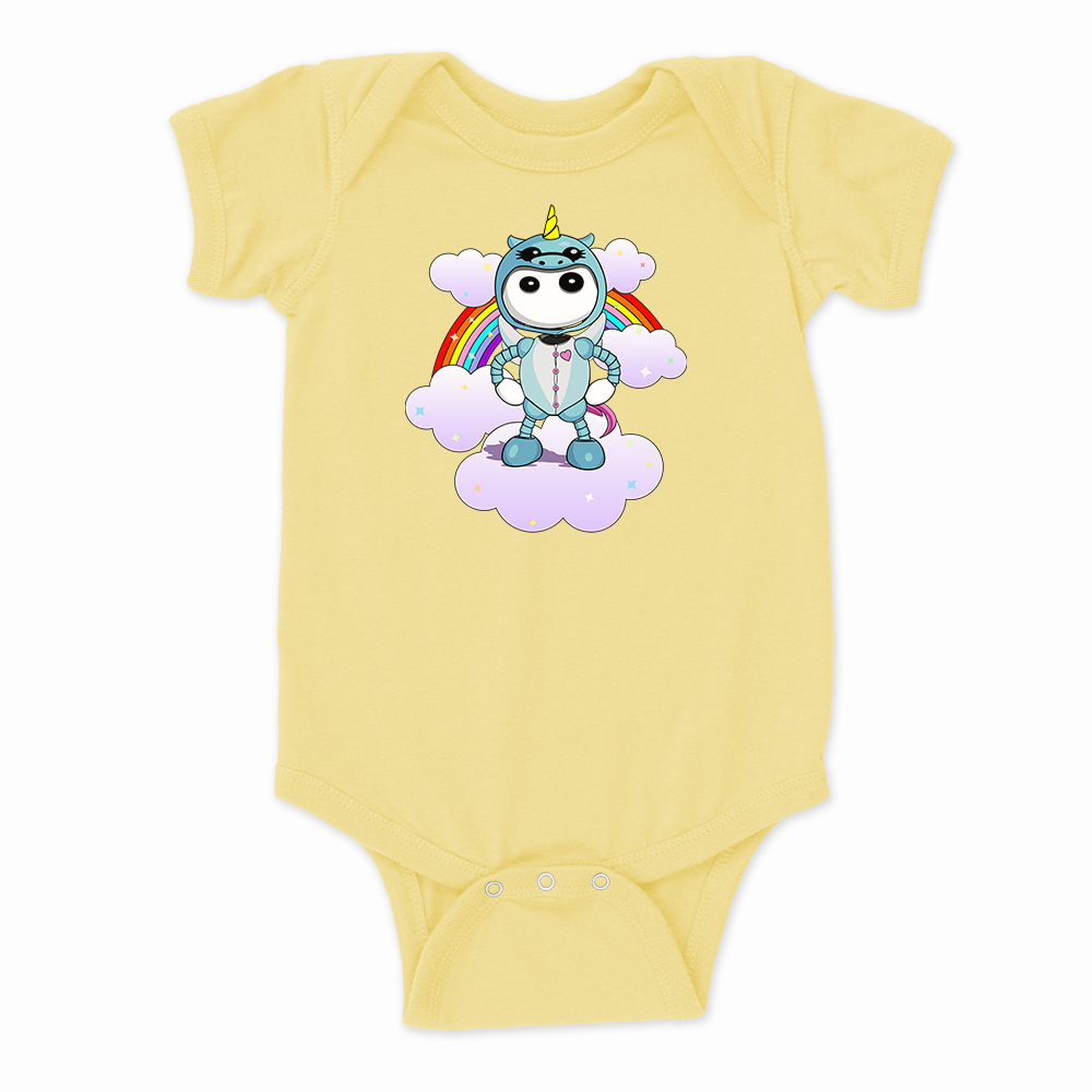  Ikaru Unicorn PJ's baby onesie, original character design