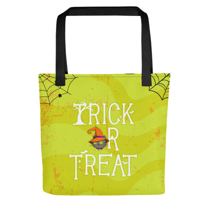  Ikaru Ozzy Cat Halloween tote bag, original character all-over print design
