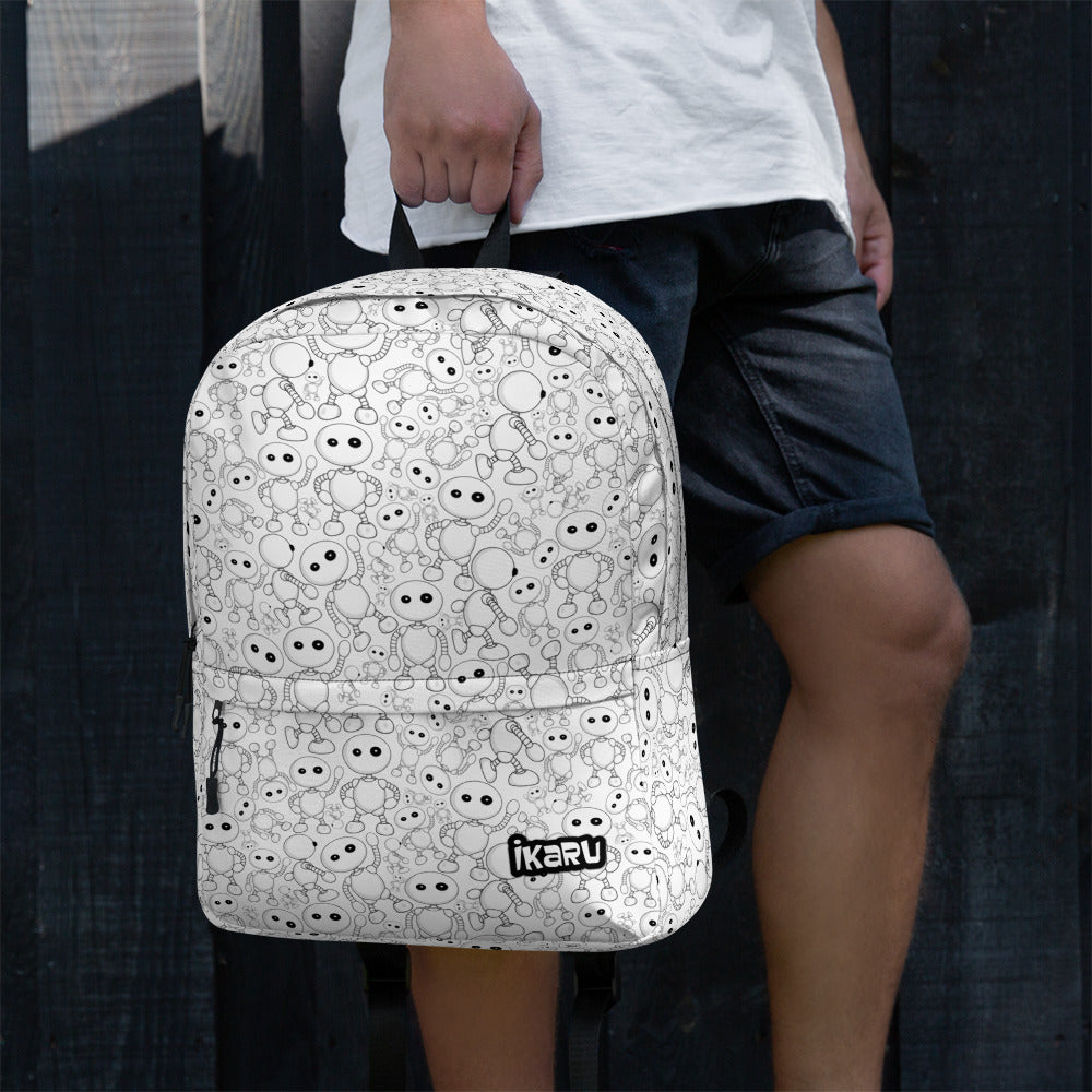 Ikaru Pattern backpack, original character all-over print design