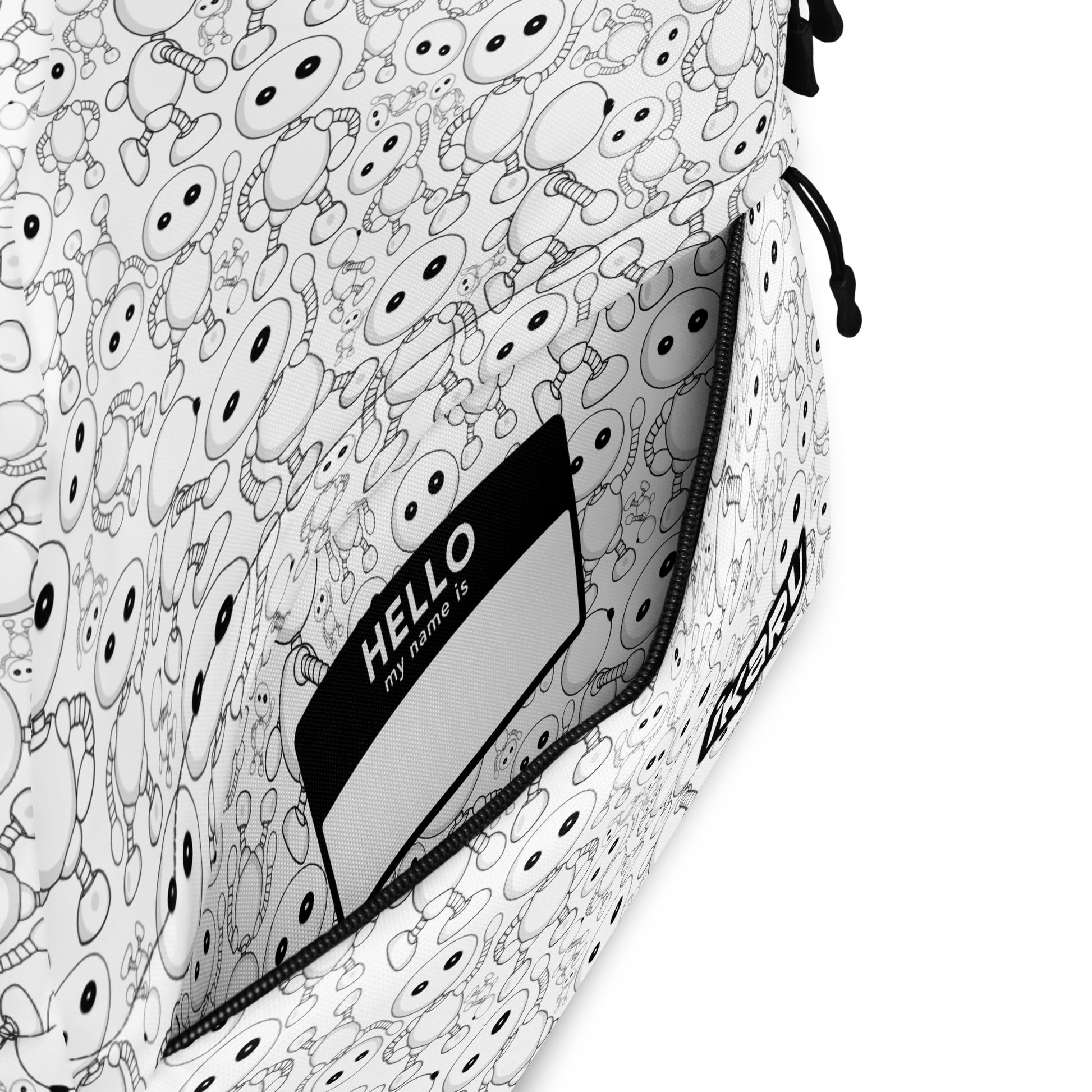 Ikaru Pattern backpack, original character all-over print design
