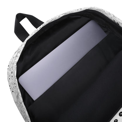 Ikaru Pattern backpack, original character all-over print design
