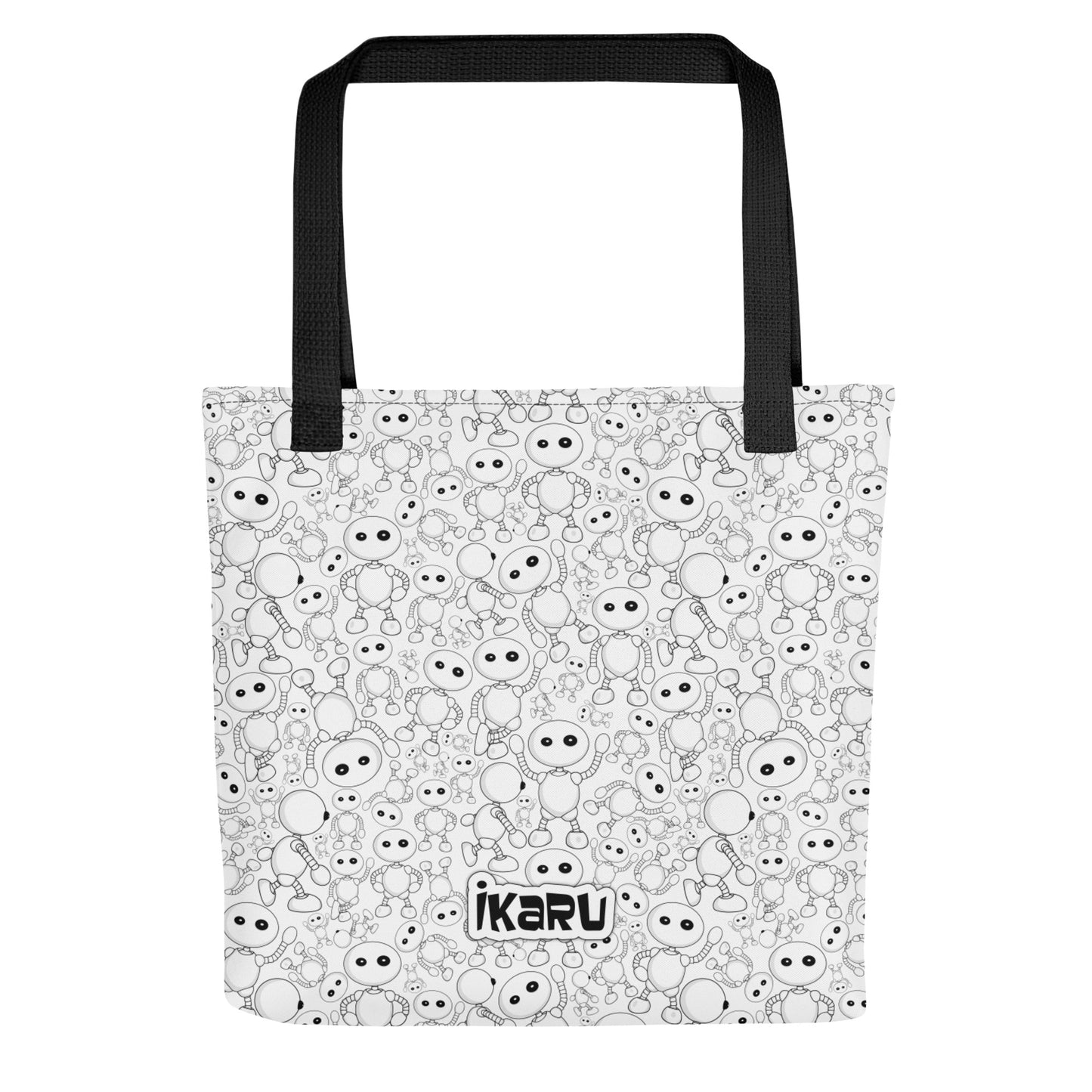 Ikaru Pattern tote bag, original character all-over print design