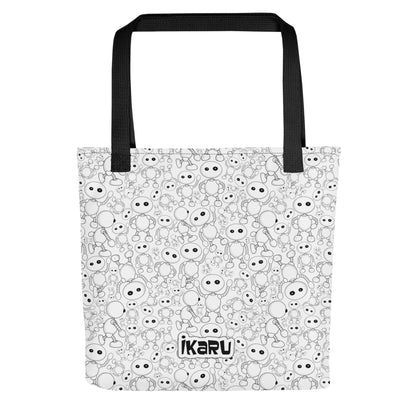 Ikaru Pattern tote bag, original character all-over print design