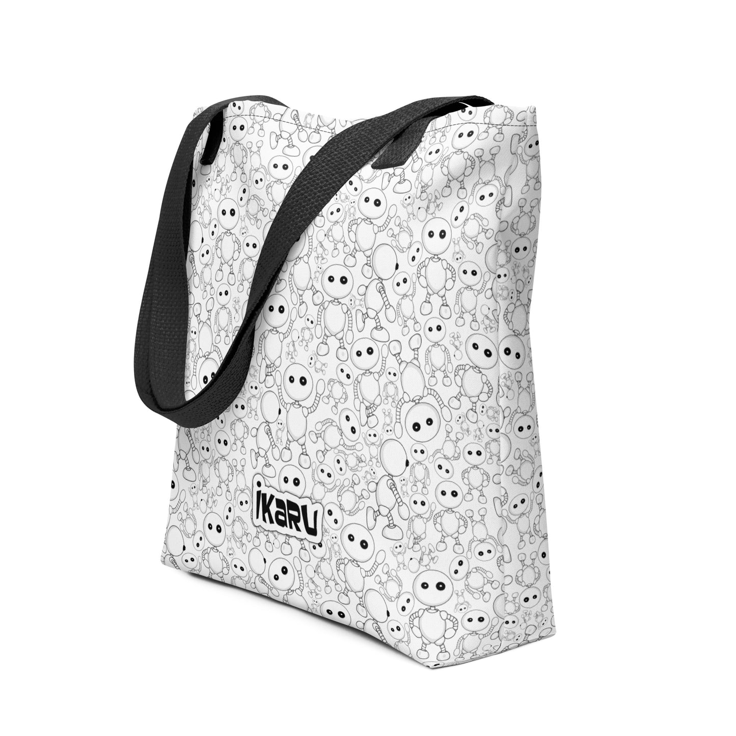 Ikaru Pattern tote bag, original character all-over print design