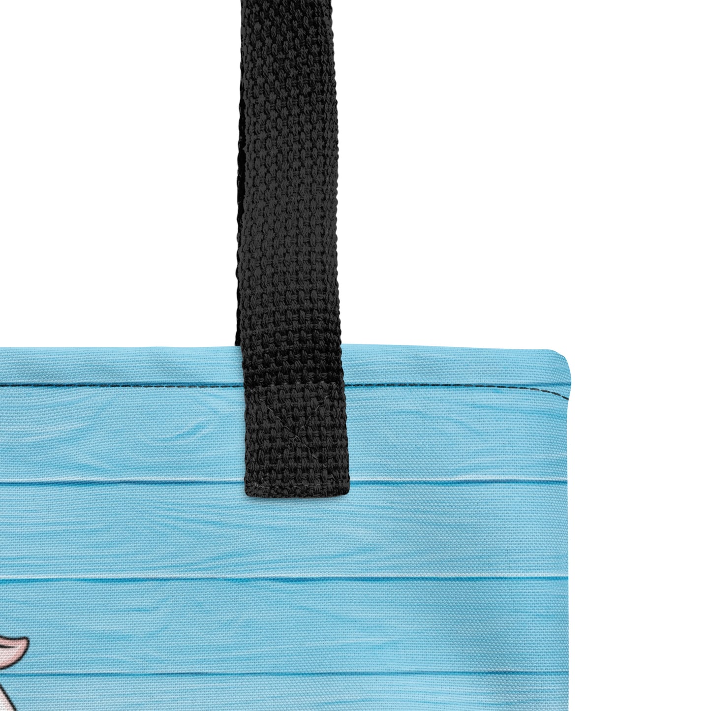  Ikaru Piggy tote bag, original character all-over print design