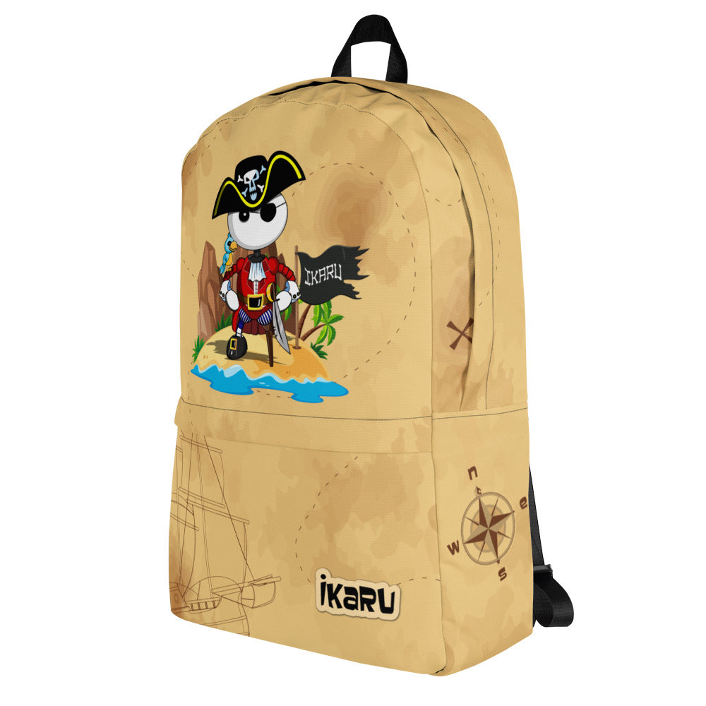 Ikaru Pirate backpack, original character all-over print design