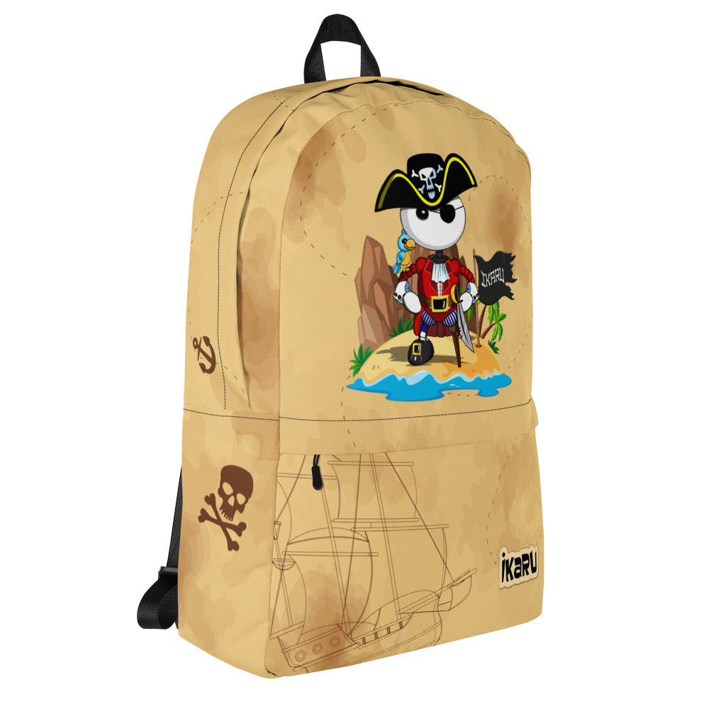 Ikaru Pirate backpack, original character all-over print design