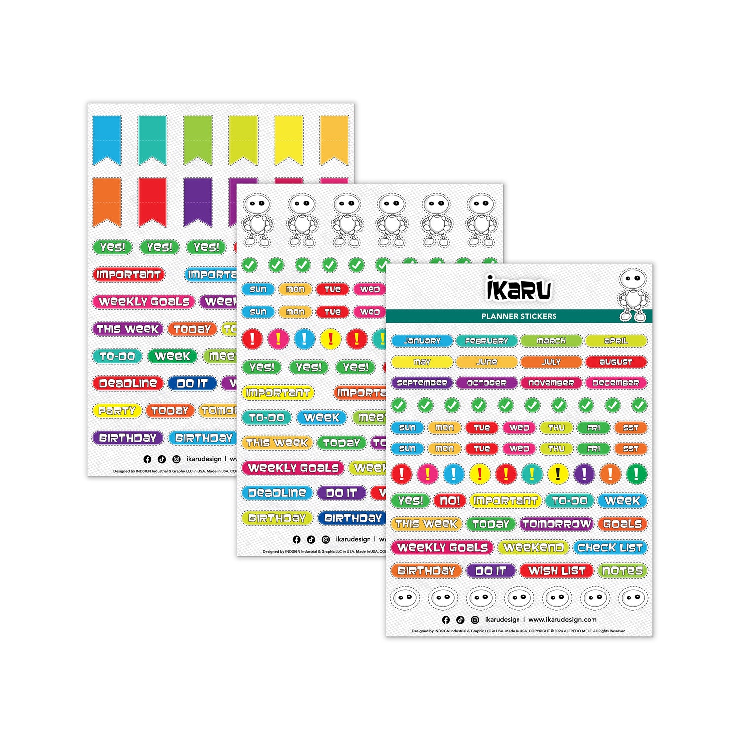 Ikaru Planner Stickers Pack