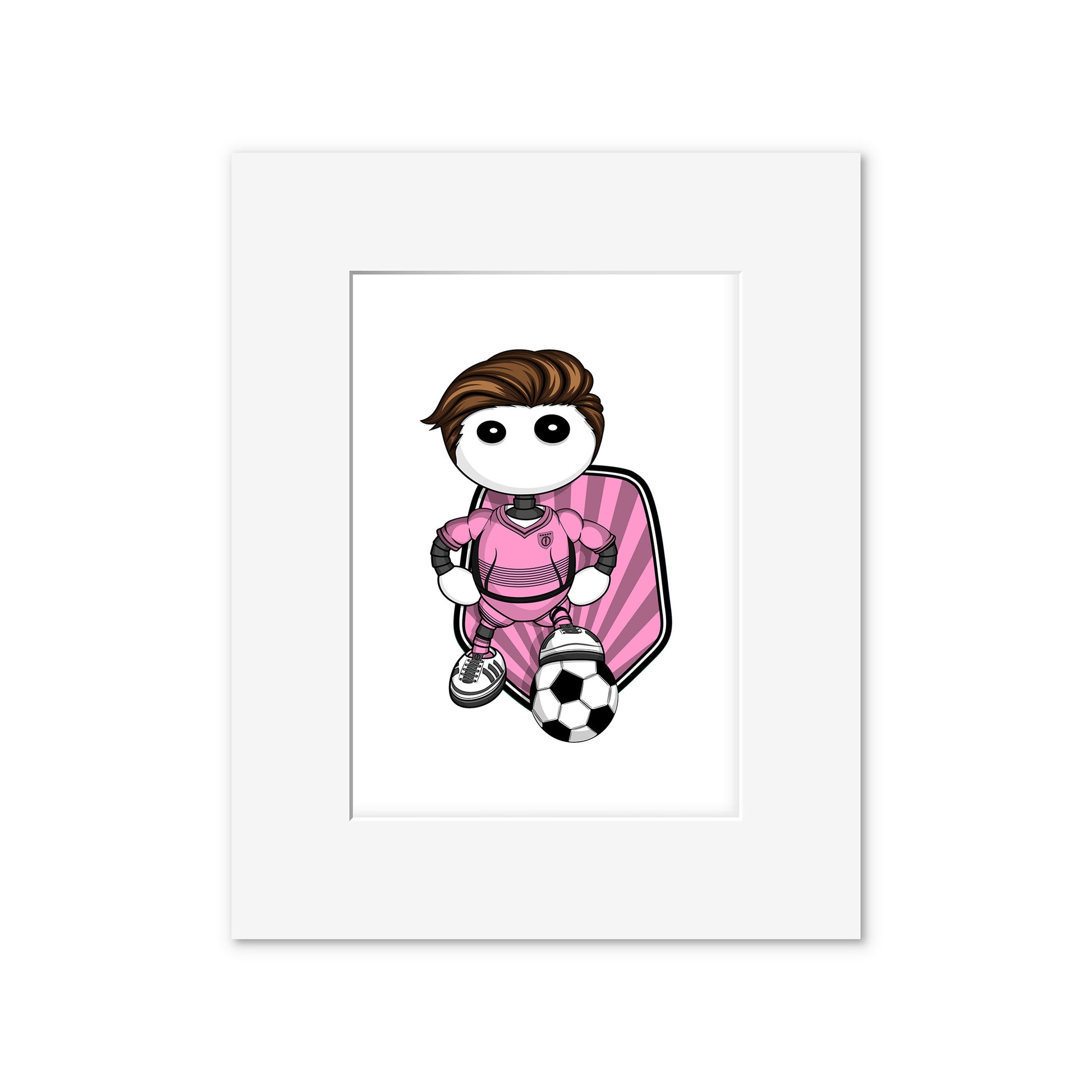 Ikaru Soccer art print, original character illustration, 8x10 inches