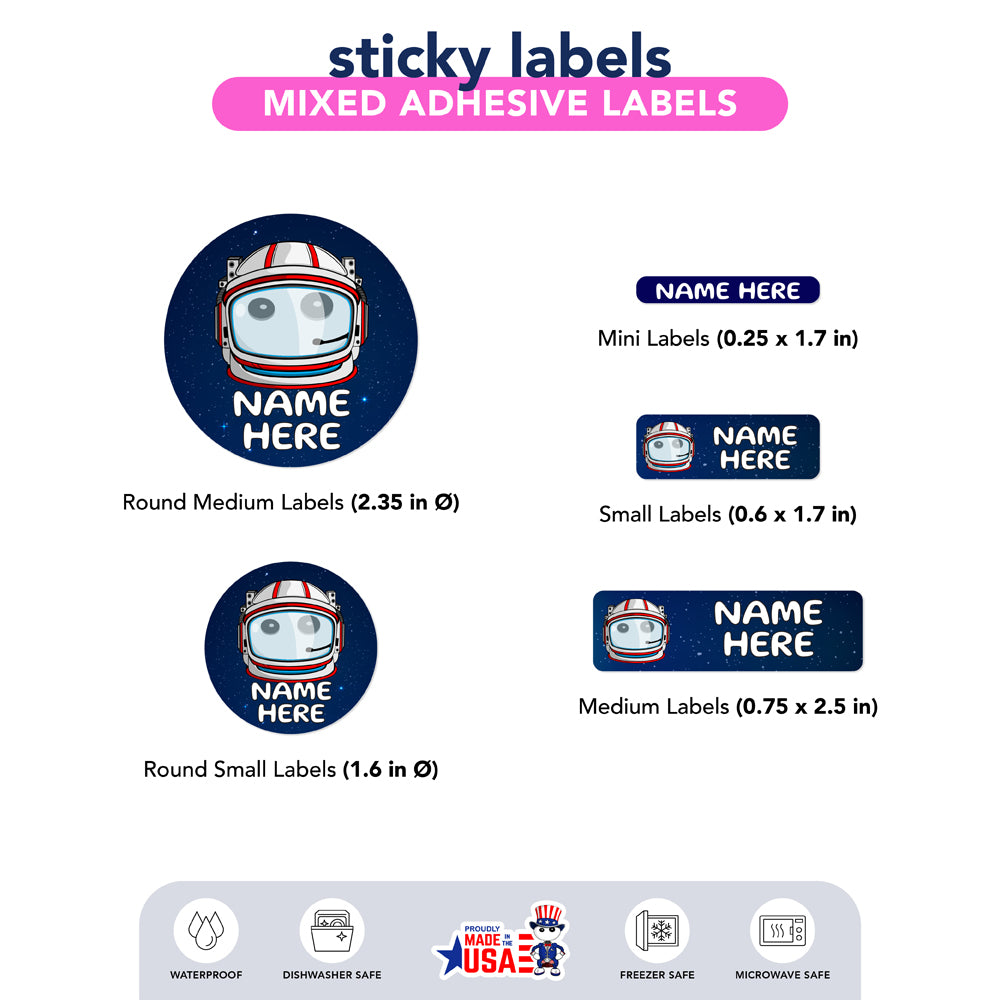  Ikaru Space personalized name label sheet, original character design