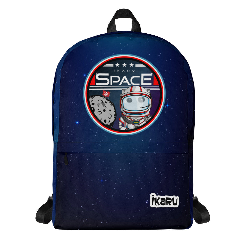 Ikaru Space backpack, original character all-over print design