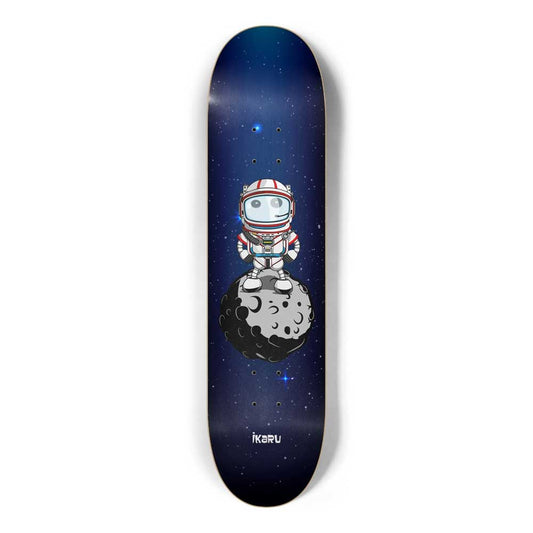 Ikaru Space skateboard deck, original character design, 7-ply Canadian maple