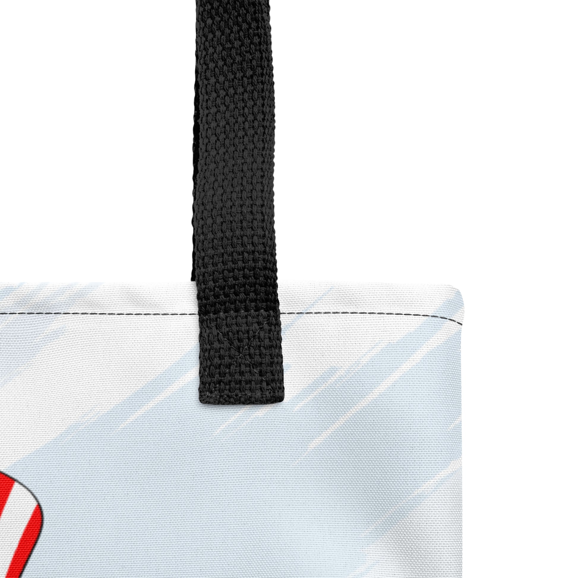  Ikaru USA tote bag, original character all-over print design
