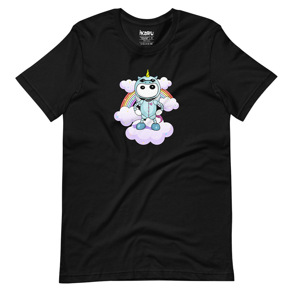 Ikaru Unicorn Pj's graphic t-shirt, original character illustration 