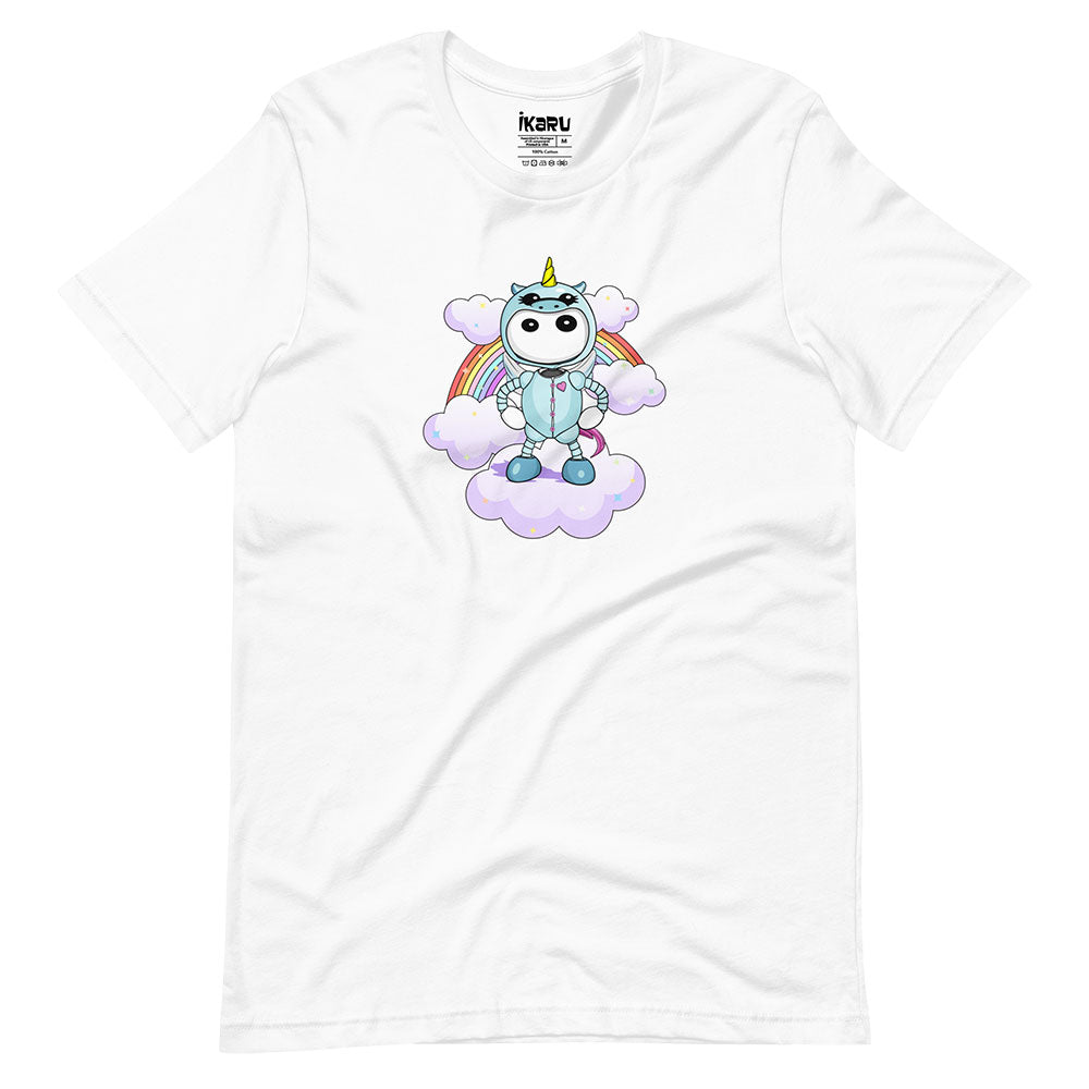 Ikaru Unicorn Pj's graphic t-shirt, original character illustration 