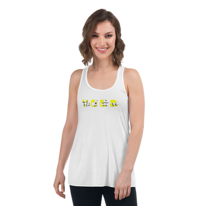 Ikaru Yoga women's racerback tank top, original character design