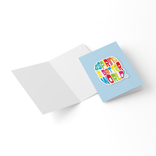 Aspiring a Better World Ikaru folded greeting card, original art