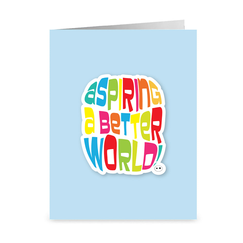 Aspiring a Better World Ikaru folded greeting card, original art