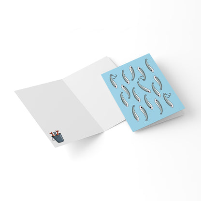  Ikaru Bait folded greeting card, original character illustration