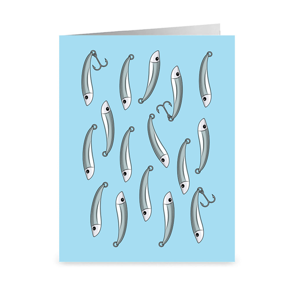  Ikaru Bait folded greeting card, original character illustration