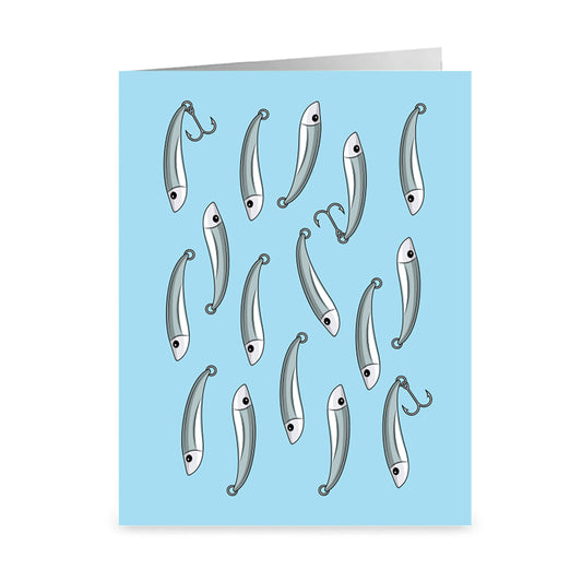  Ikaru Bait folded greeting card, original character illustration