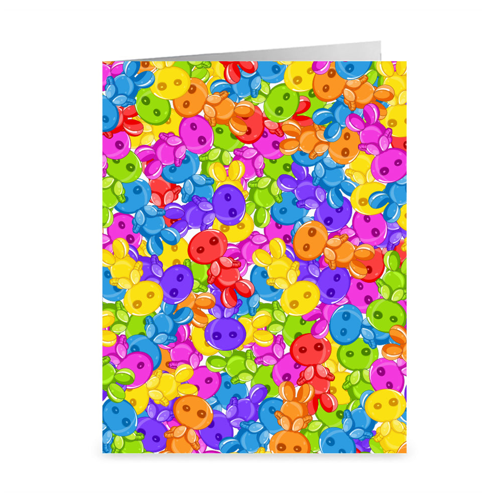 Ikaru Gummies folded greeting card, original character illustration