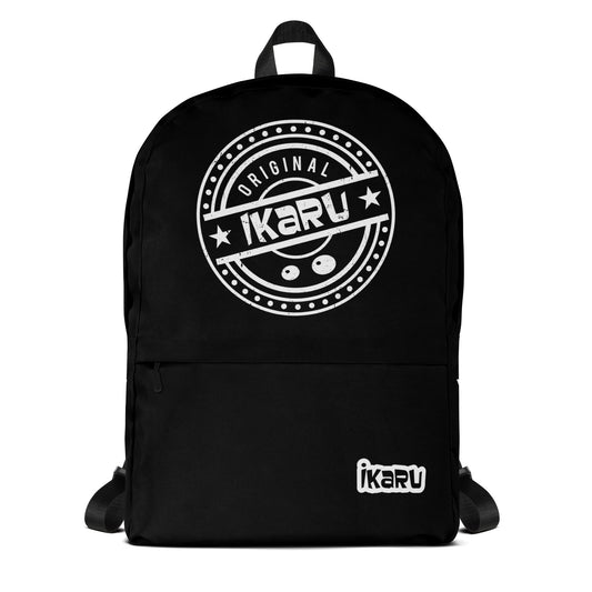 Ikaru original logo backpack, original character all-over print design