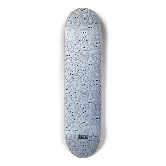 Ikaru pattern skateboard deck, original character design, 7-ply Canadian maple